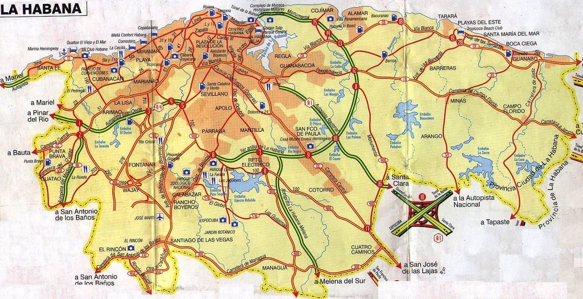la Habana Cuba mapa