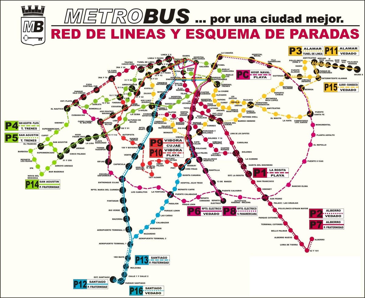 mapa de viazul estación de autobuses Habana