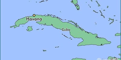 Habana Cuba en mapa