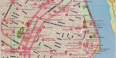 Habana vella Cuba mapa