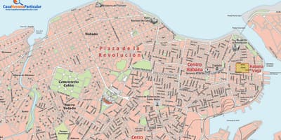 Rúa mapa de idade Habana Cuba